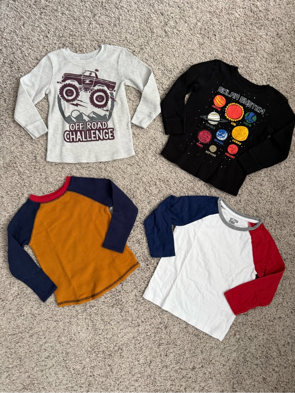 Bundle of 4 Long Sleeve Tees 3T Boys Multiple Brands